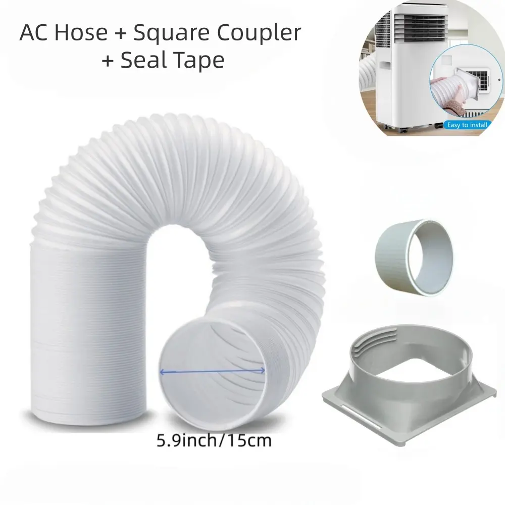 15cm Air Conditioning Hose with Coupler, Connector, Seal Tape, Air Conditioner Outlet Adapter, AC Accessories, Excellent Ventilation Effect