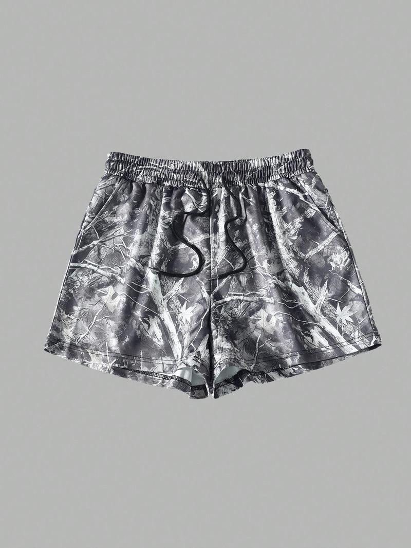 Women's Camo Print Shorts, Casual Comfy Breathable Shorts for Summer, Ladies Bottoms for Daily Wear, Casual Relaxed Shorts, Womenswear