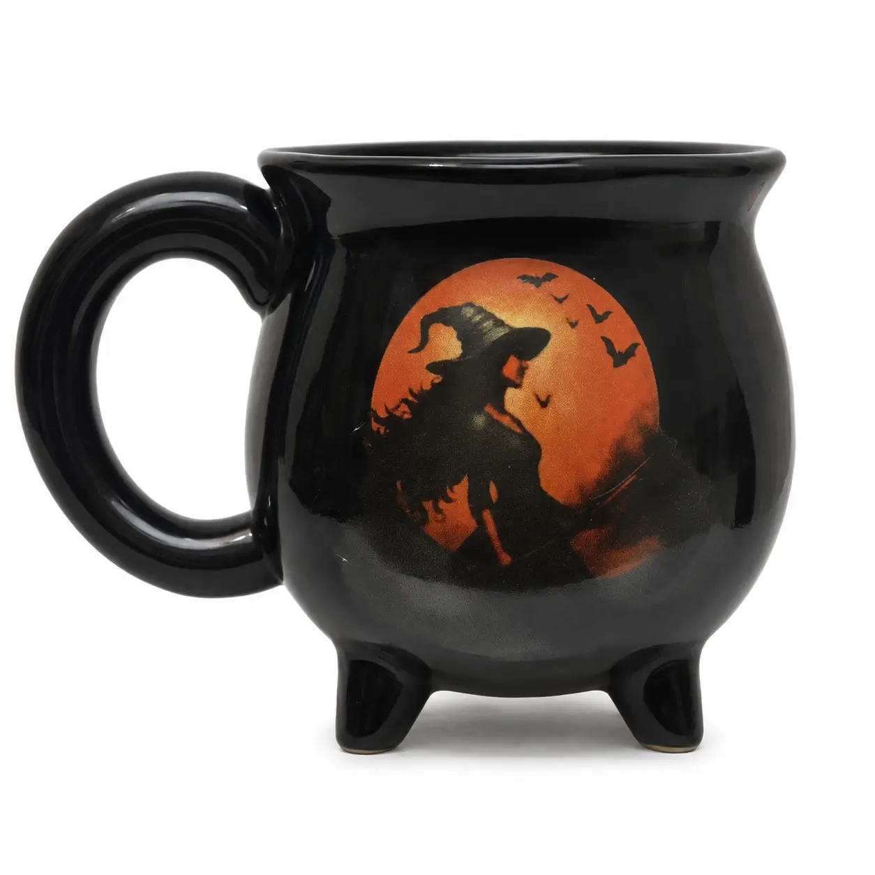 Moonlit Witch Cauldron Cup, Gothic Halloween Gift for Female Friends, Unique and Stylish Design, Perfect for Celebrations and Parties