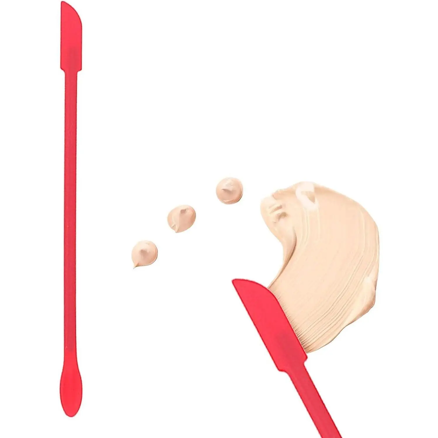 4Pcs Red Mini Silicone Jar Scraper, Last Drop Small Spatulas,Reusable Tiny Silicone Spoon Spatula For Kitchen And Beauty,Thin Jar/Kitchen Bottles/Beauty Cosmetic Bottles ， Kitchen Utensils and Gadgets