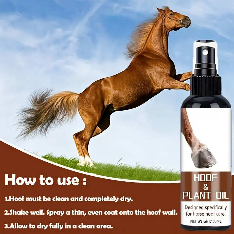 This hoof moisturizing spray provides deep hydration, leaving hooves looking smoother and glossier. It helps improve the appearance of dry, rough, or dull hooves and is suitable for the daily care of all breeds.