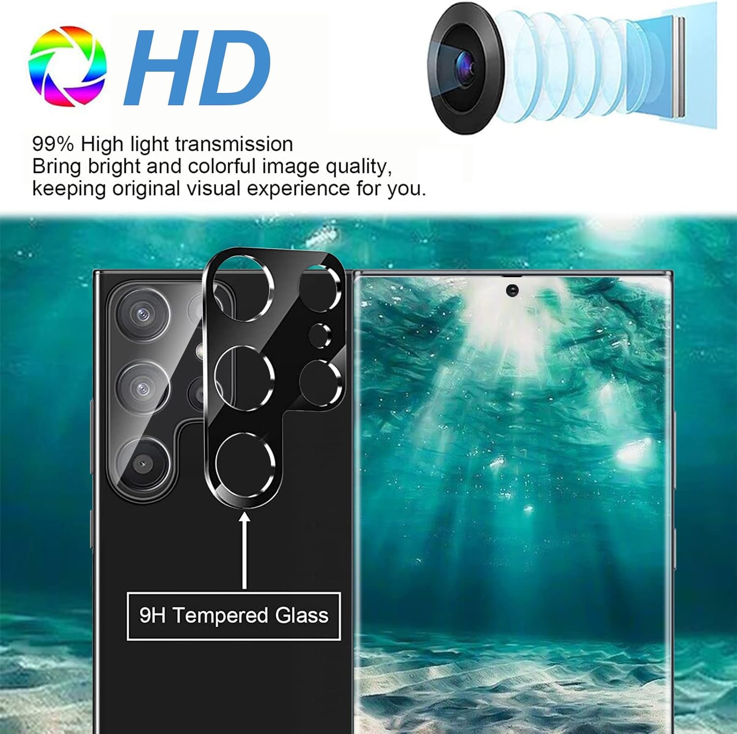 [2+2 Pack] Galaxy S22 Ultra Privacy Screen Protector, 9H Tempered Glass, Ultrasonic Fingerprint Support, 3D Curved, HD Clear Anti-Spy Film for Samsung S22 Ultra 5G Glass Screen Protector