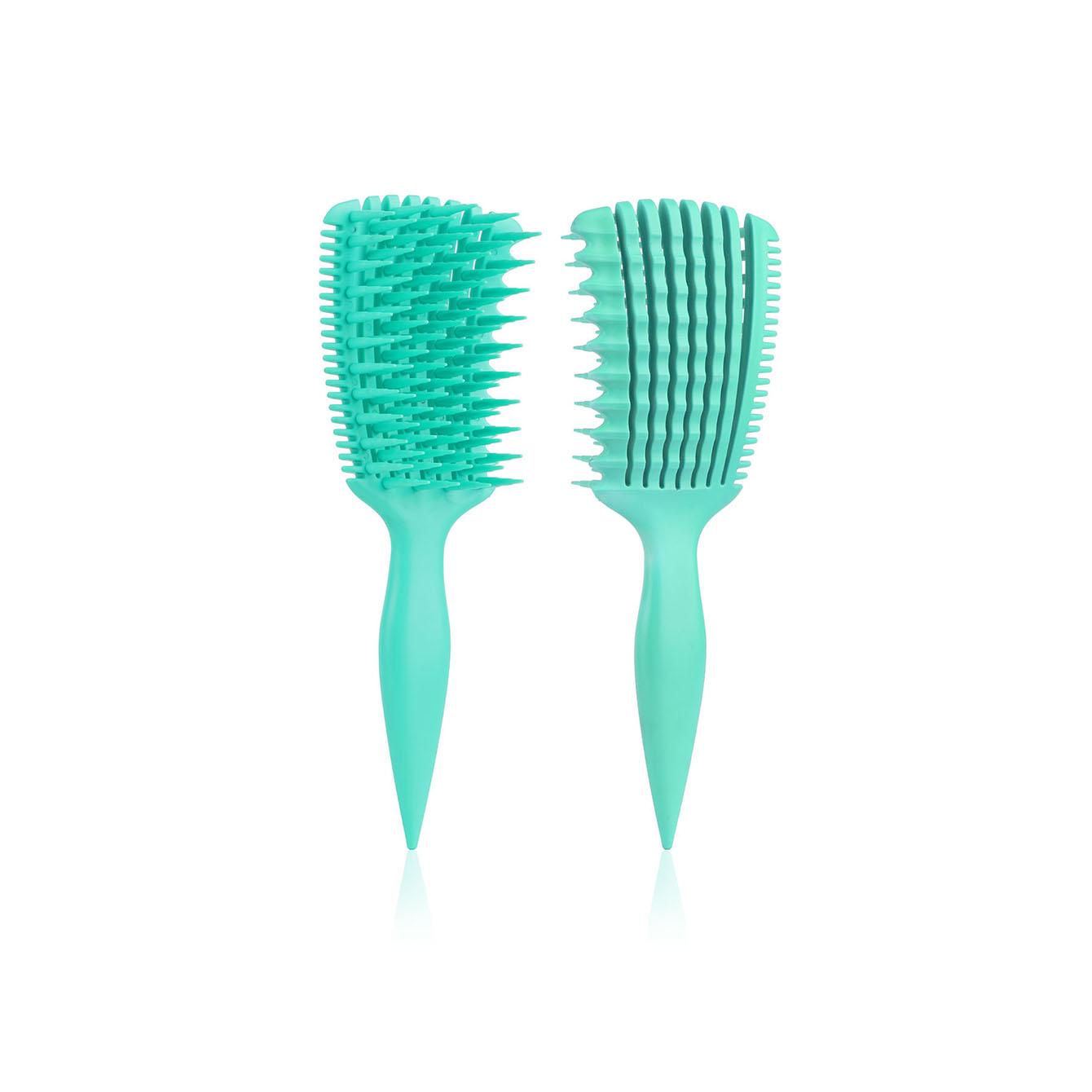 Soft Elastic Bristle Brush, Dry & Wet Use Hair Comb, Easy Detangling & Curl Care, Home Wet Combing, Smooth Curls, Hair Styling Combs