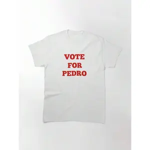 180g[100%cotton]Vote For Pedro Ringer T-Shirt The Popular Character From Napoleon Dynamite Essential T-Shirt, Women's T-Shirt, 220g Pure Cotton, Casual Crew Neck, Great For Relaxed Street Style And Everyday Wear.