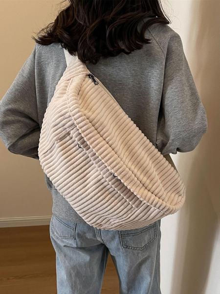 Women's Fashionable Plaid Pattern Zipper Belt Bag, Plain Large Capacity Casual Commuter Versatile Fanny Packs, Simple All-match Bum Bag, Casual Waist Bag