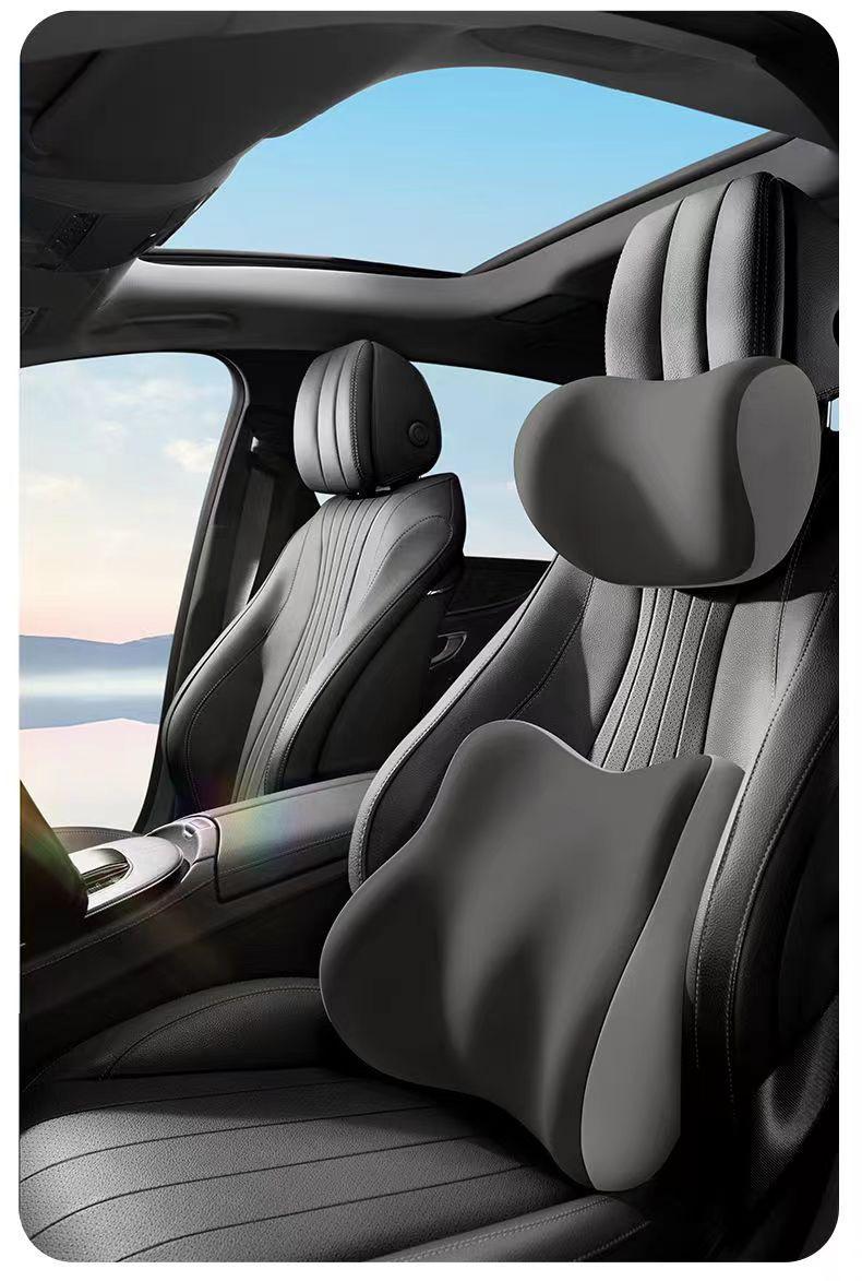 Car headrest and lumbar support for drivers, memory foam waist support for long-term sitting, car shoulder pillow, car accessories