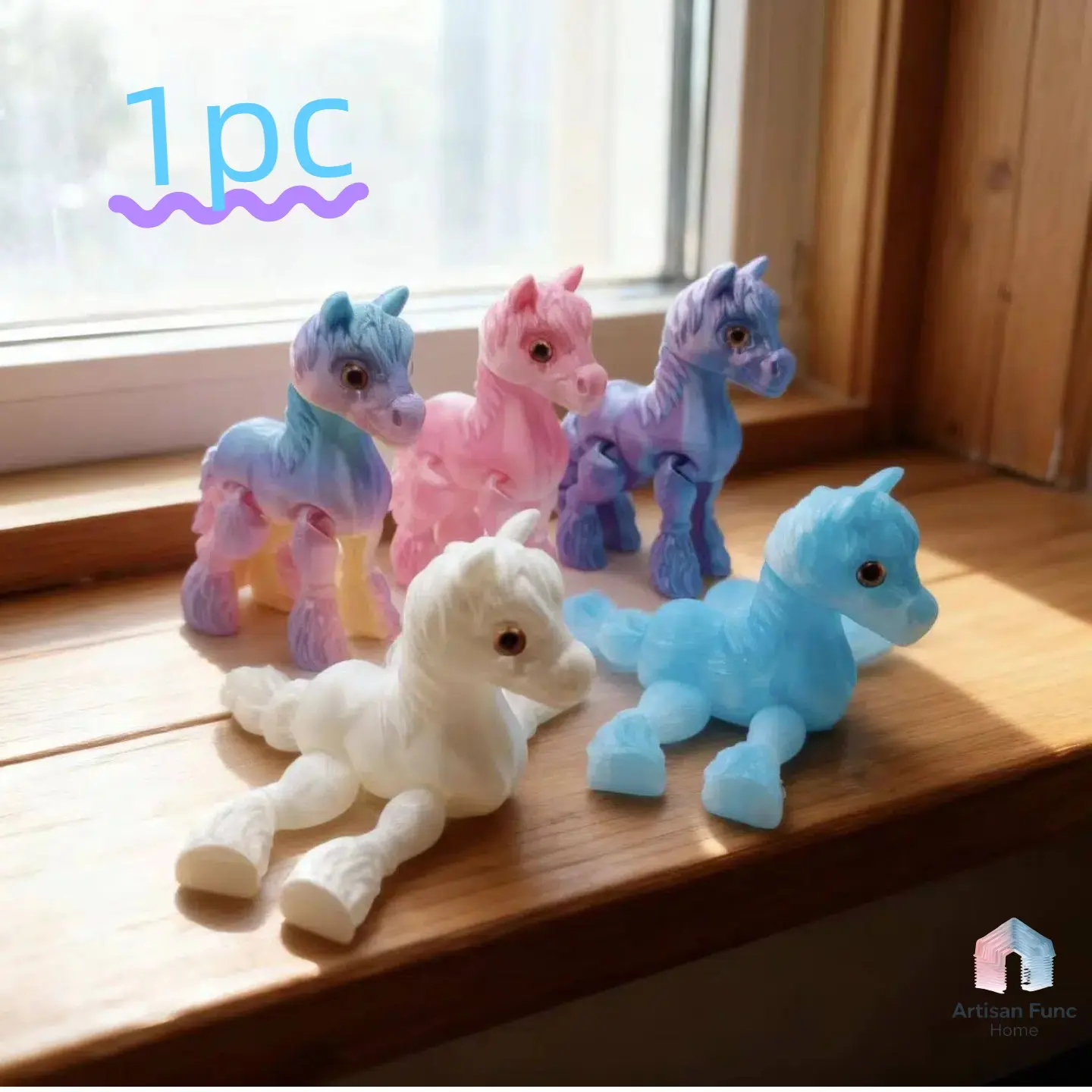 1pc 3D Printed Horse Figurine, Unique Decorative Sculpture, Ideal for Home Decoration, Collectible Miniature Art Piece