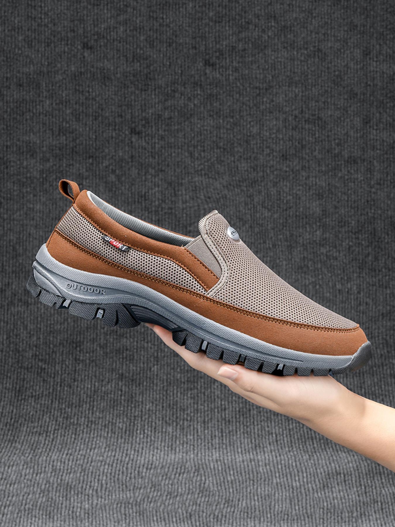 Men's Casual Sporty Slip on Round Toe Sneakers, 1 Pair Trendy Breathable Comfortable Sports Running Shoes, Fashionable Sneakers for Daily Wear, Walking Running Shoes