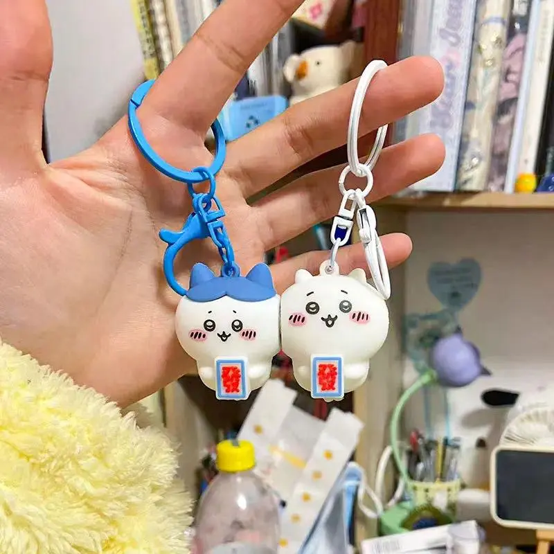 Small Kawaii Couple Magnetic Keychain Pair Set, Cute Matching Keyrings, Anime Bag Charm for Lovers, Festive & Party Gift for Friends