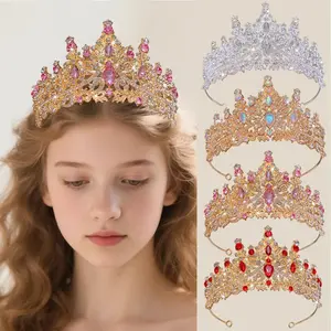 1 Multi-Colored Luxury Wedding Crown Suitable for Birthday Parties, Fashionable Bridal Crown, Cute Crown for Girls, the Perfect Birthday Gift for Women
