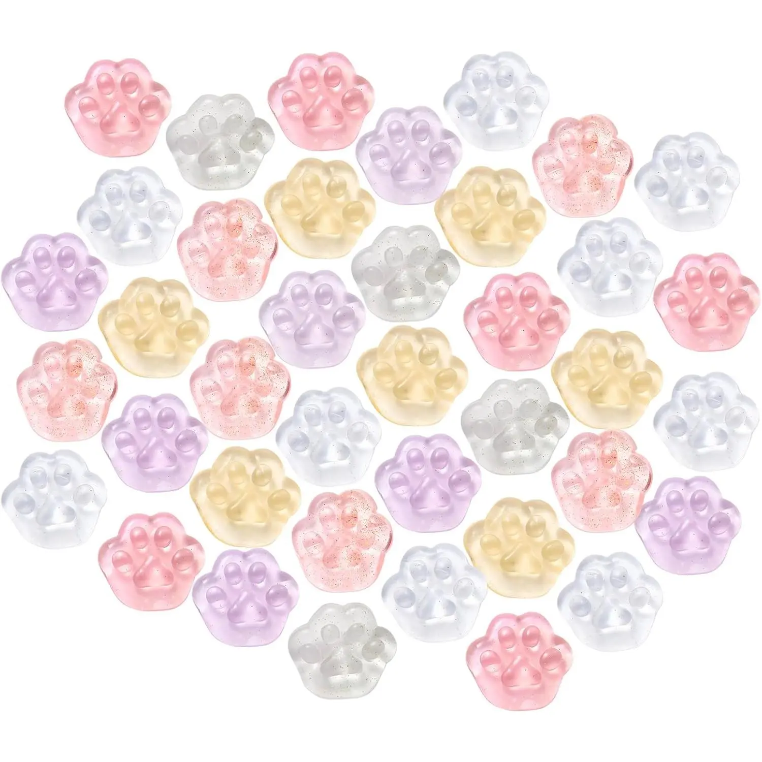 40pcs Mini Squishy Cat Toys Party Favors for Kids, Cat's Paw Mochi Squishy Toys Kawaii Stress Reliever Anxiety Toys for Boys Girls, Pinata Fillers, Goodie Bag Stuffers for Toddlers Adultsfidget toys