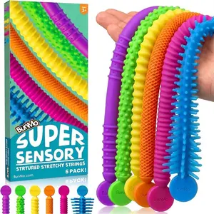 Stretchy Strings - Stimulating & Fun Fidget Toys for Kids - Hours of Fun - Non-Mouthable Toy 3+ - Super Sensory 6 Pack