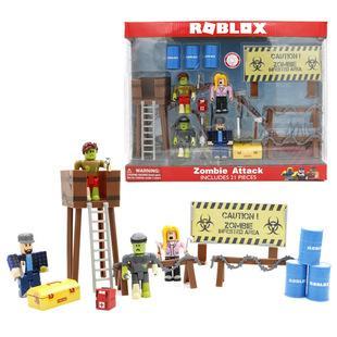 Roblox building block figurine with accessories comes in two color boxes, packaged in bags popular