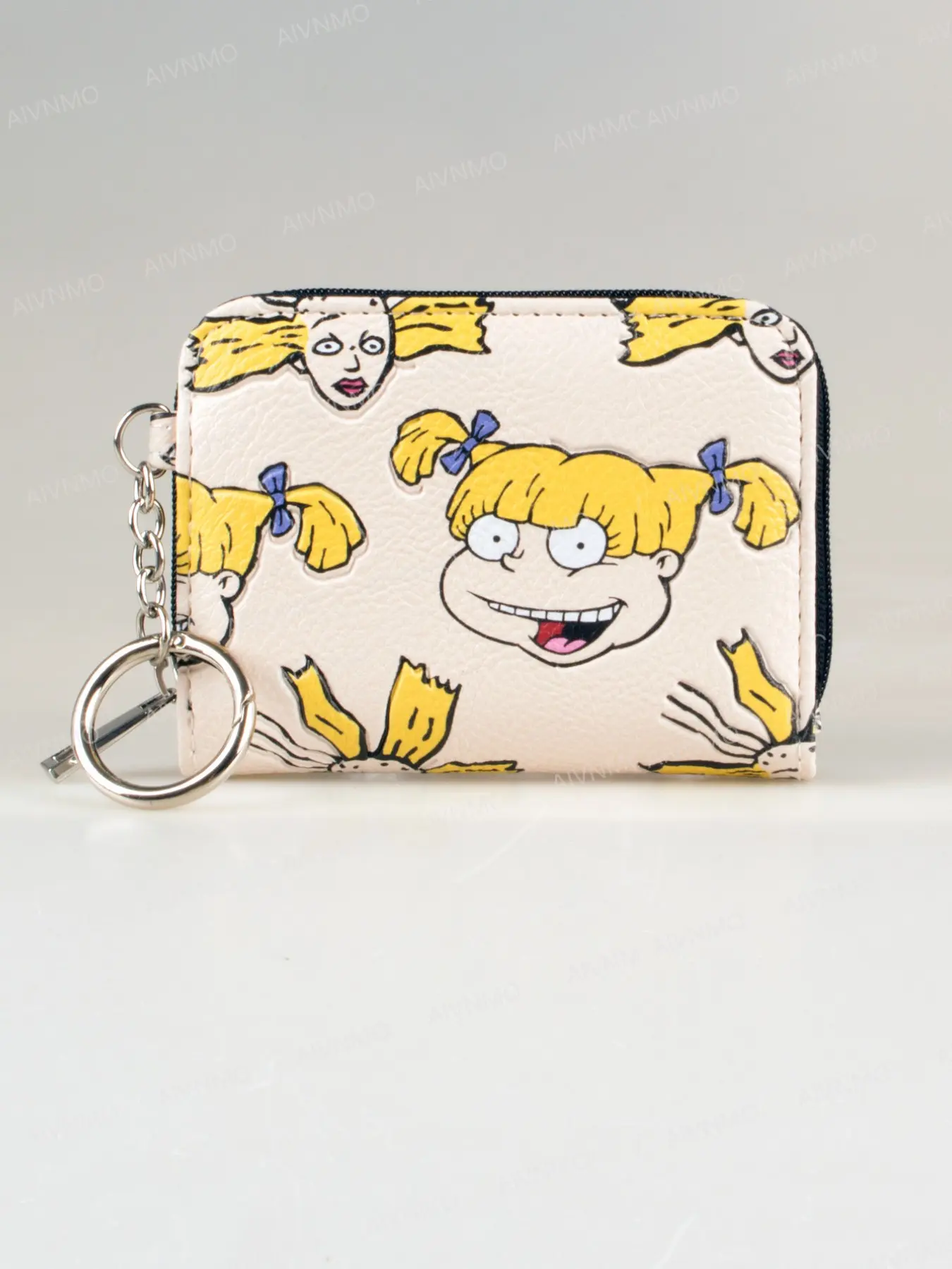 Cute Anime High-Quality Tri-Fold Zip Wallet, Fashionable Personalized Card Holder, ID Window Coin Purse, Stylish and Practical, Zipper Wallet