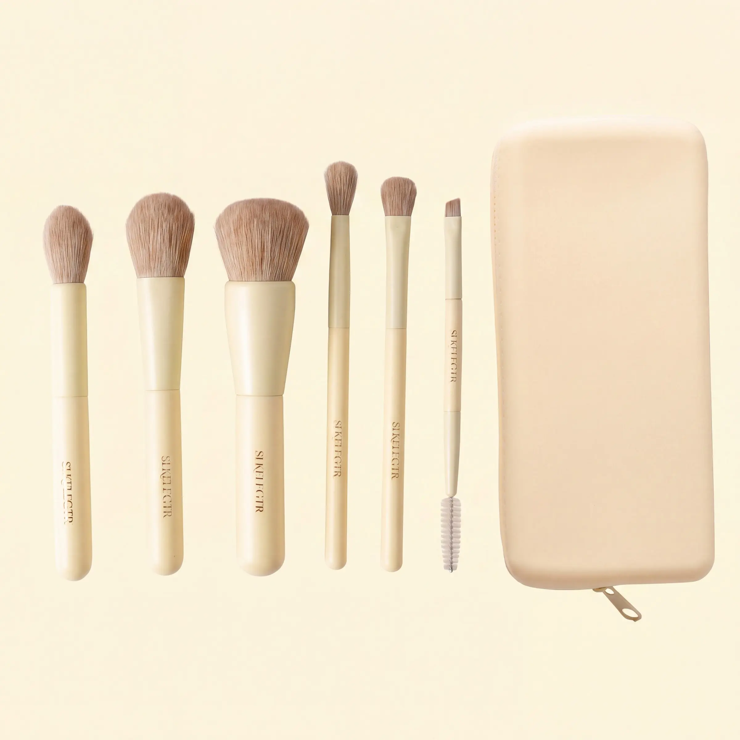 6-Piece Travel Makeup Brush Set, Essential Makeup Brushes for Quick Touch-Ups, Perfect for Daily Use, Must-Have for Outdoors, Cosmetic Brush Set