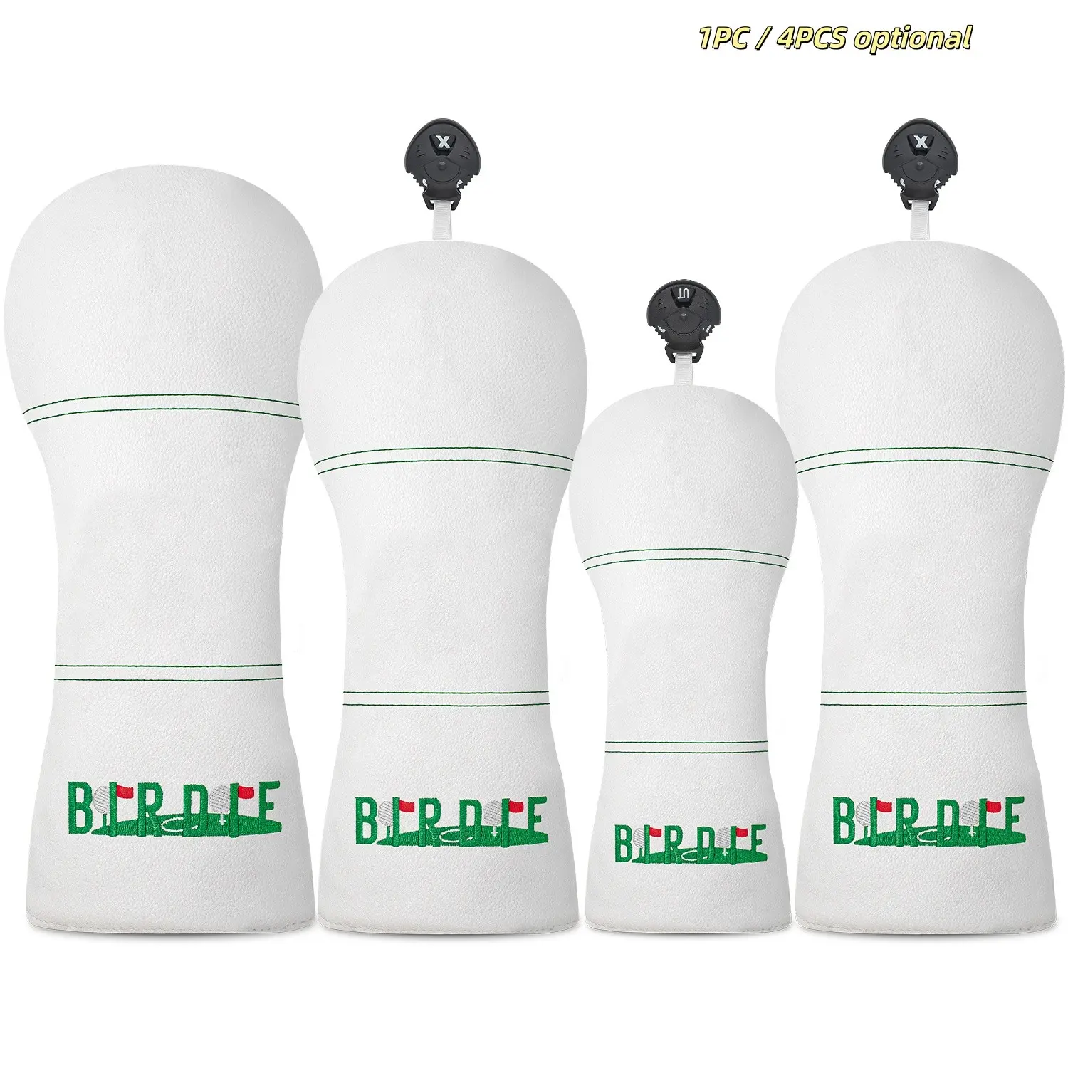 Golf Headcovers Set, 1pc/4pcs, Fits Driver, Fairway Wood & Hybrid, Unisex, Durable & Stylish Club Protector, Essential Golf Gear, Golf Accessory
