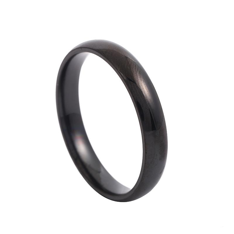 Stainless steel jewelry 2mm inner and outer arc spherical surface simple smooth ring titanium steel plain ring couple's ring