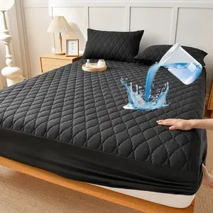 Waterproof Bed Sheet Protector, Dust-Proof Mattress Cover, Elastic Band, Breathable, Comfortable, Suitable for All Seasons, Easy to Remove