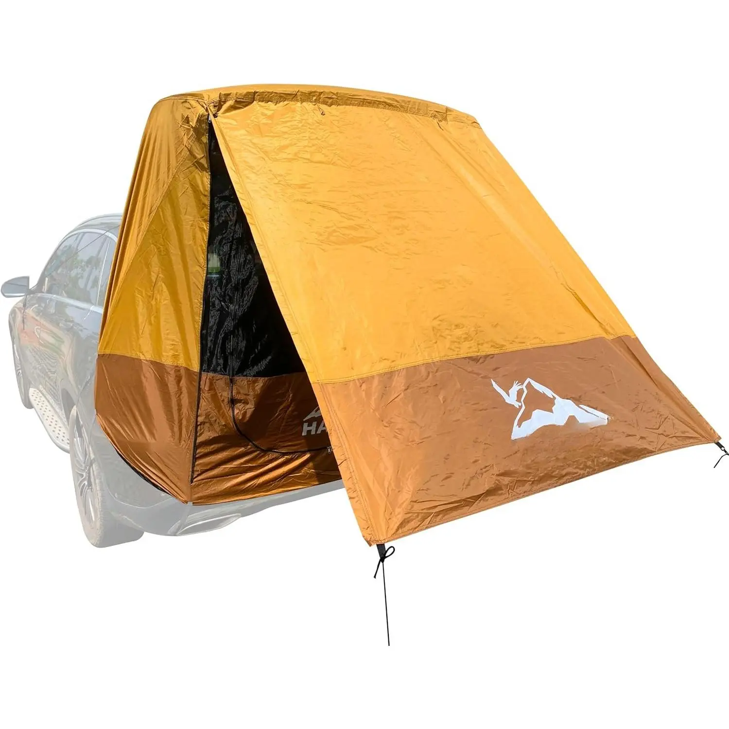 SUV Tailgate Tent - 2 Person  Camping Awning, 3000mm  & UPF 50+ -Portable Hatchback Tent for Couples &  Owners, 2-Min Setup Road Trip Essentials Yellow