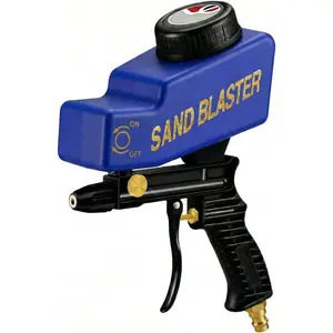 Portable Sand Blaster Gun Pro Kit (Pistola de Arena) - Premium Rust & Paint Removal for Auto, Patio & Furniture Restoration - Ceramic Nozzle - Optimized for 90 PSI 4 CFM Compressors