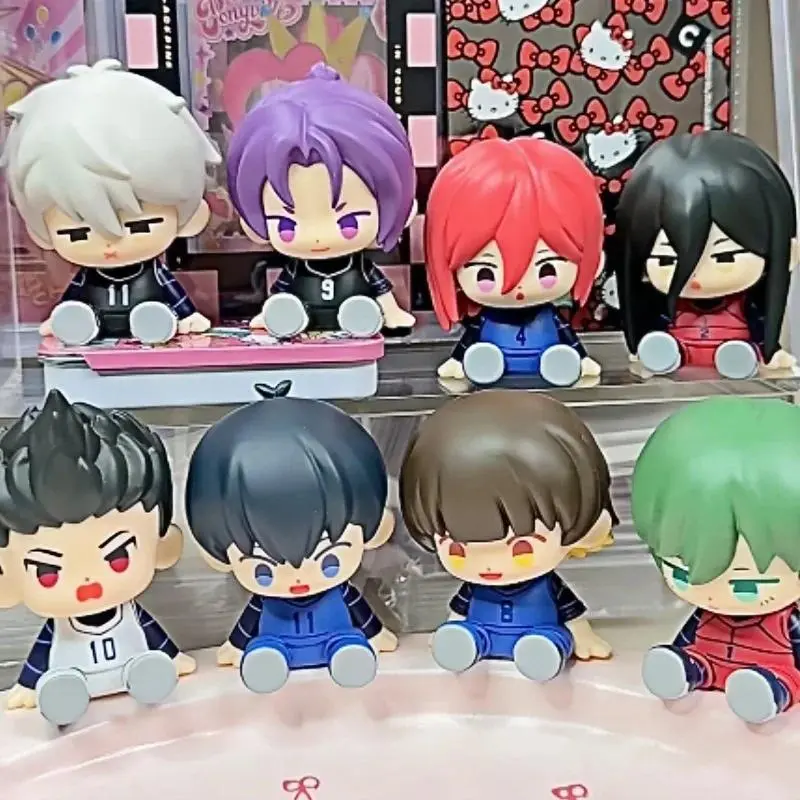 Genuine Stock Blue Lock Sitting Figures Series Blind Box Authentic Kiyomizu Ichi Ito Shin Trendy Toy Desktop Ornament Girl Gifts