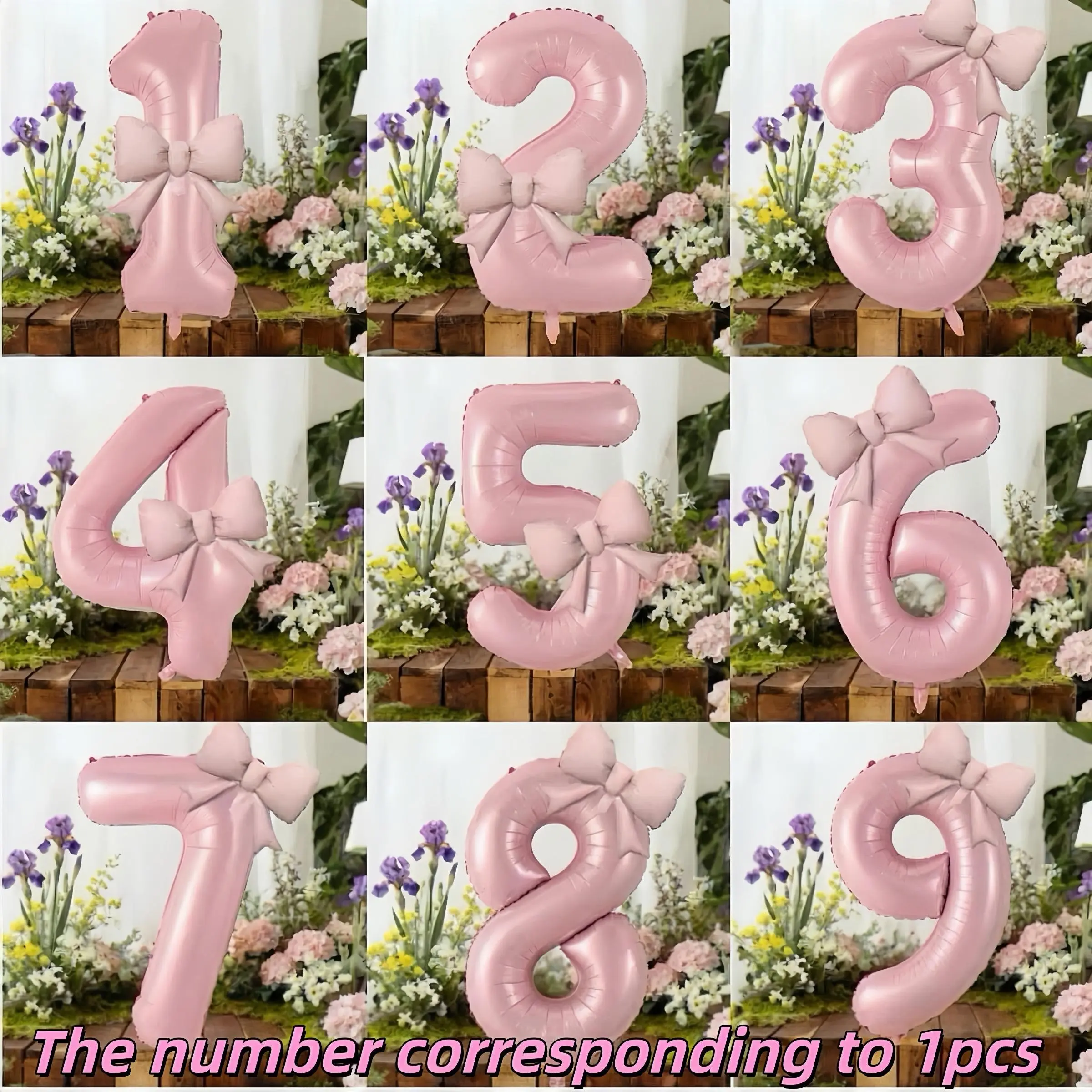 Large Number and Bow Balloon Set, 40-Inch Birthday Party Decor, Anniversary, Valentine's Day Proposal, Elegant Wedding Room Decoration