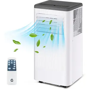 GARVEE8000 BTU Portable Air Conditioner, 3-in-1 Unit for Rooms up to 350 Sq.Ft with Cooling, Fan, and Built-in Dehumidifier, Quiet Operation, 2 Fan Speeds, Remote Control, Window Kit Included, White
