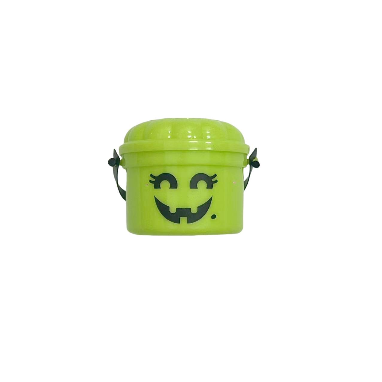 Mini Halloween Nostalgic Cute Plastic Buckets - Orange, Purple, White, Green with Jack-O'-Lantern Faces - Durable Water Buckets for Home Decor, Horror Party Supplies, Ghost Festival & Trick-or-Treat Celebrations, Playful Design, Party Favors Assortment
