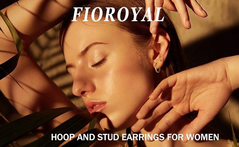 Exquisite 11Pairs Gold Stud Earrings Gold Small Hoop Earrings Set for Multiple pierced earrings Cubic Zirconia Hypoallergenic Steel Earrings Flat Back Cartilage Sleeper Earrings for Women