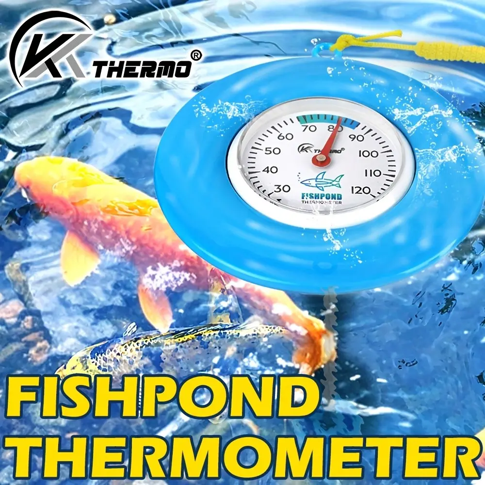 Floating Pool Thermometer, High Precision Analog Water Temperature Gauge, Mechanical Sensing, Clear Dial Reading, Ideal for Pools, Bathtubs, Aquariums, Swimming Pool Accessories