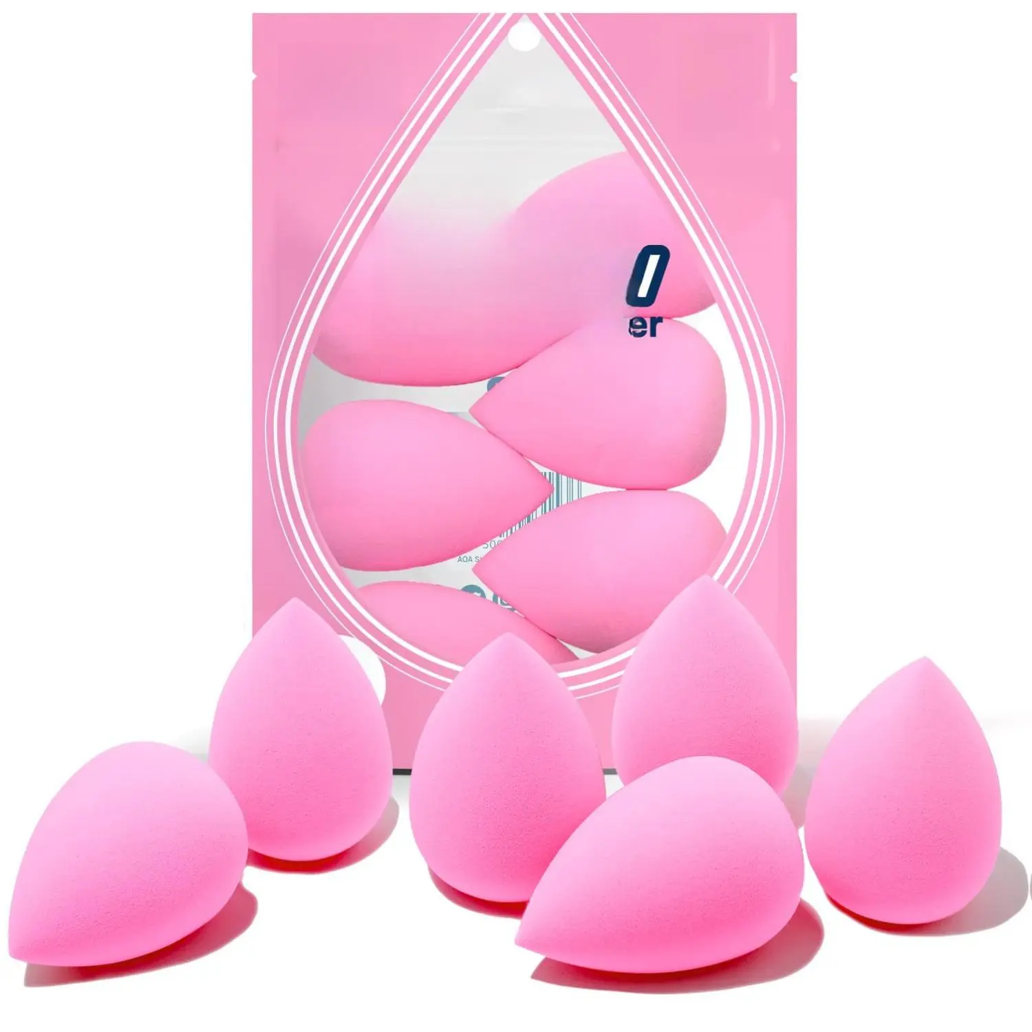 AOA Studio Collection makeup Sponge Set Latex Free and High-definition Set of 6 makeup Wonder blender For Powder Cream and Liquid, Super Soft Wonder Beauty Cosmetic