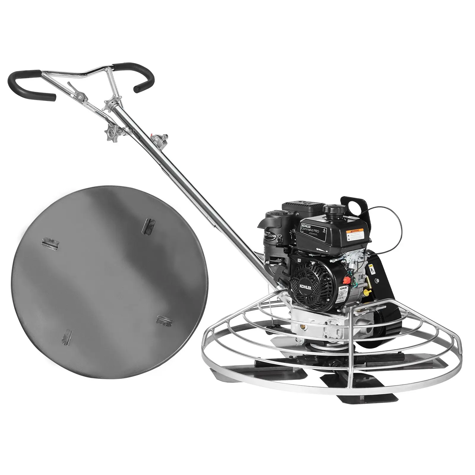 VEVOR 38-in Power Trowel, 6HP Branded Motor Gas-Powered Walk-Behind Concrete Finisher, Heavy-Duty Commercial Tool with Float Pan, Finishing Blade & Adjustable Handle (Top Blades on the Market)