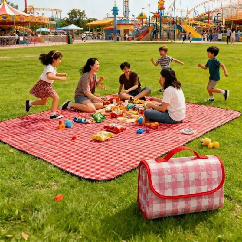 Extra Large Sandproof Moisture-Proof Waterproof Picnic Blanket - Portable Foldable Outdoor Mat for Camping, Family Gatherings, Park Activities