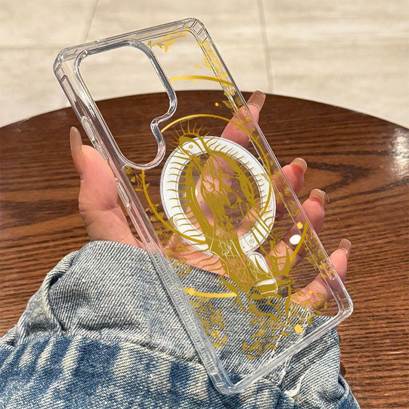 Virgin Mary pattern, scratch-resistant, shockproof, drop-proof, suitable for S26 ultra/S25 ultra/S24 plus/S23 plus, unisex fashion model