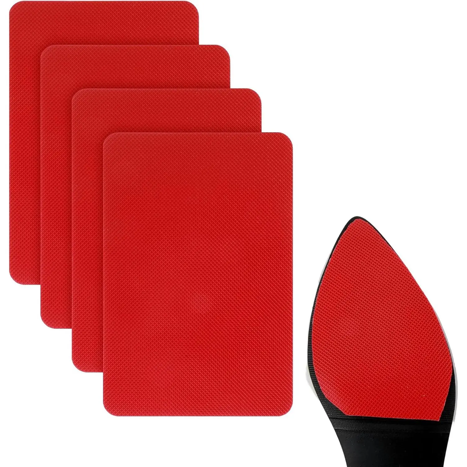 4 count Shoe Sole Protector, Red Shoe Grips  Bottom of Shoes, Anti-Slip Sole Protector for Red Bottom Heels & Sneakers Guard Stickers