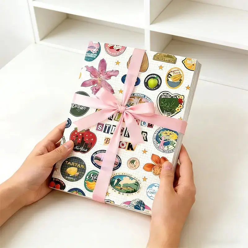 Girls' Happiness Sticker Pack, Perfect for Diaries, Luggage, and Water Bottles, Simple Joyful Design, Industrial Printing Quality