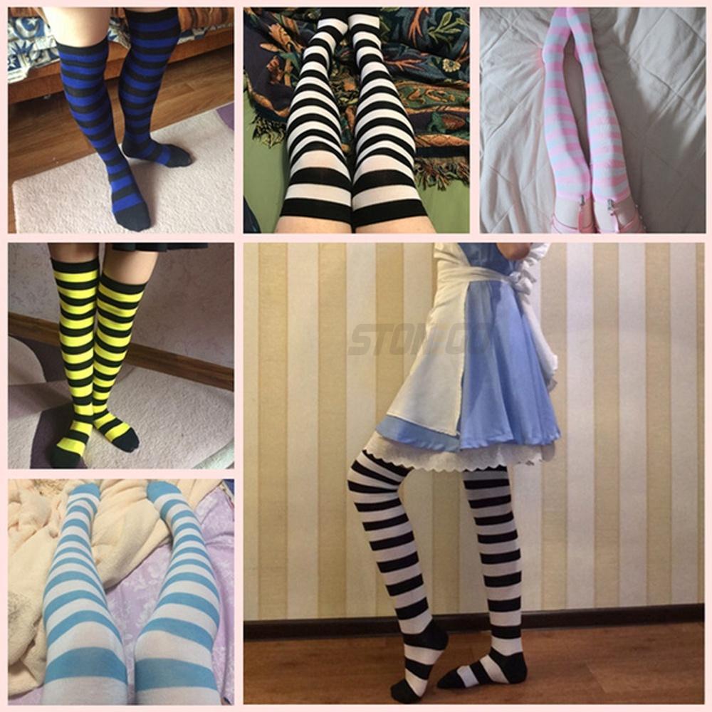 Fashion Leg Women Socks Over Knee Socks Solid Warmers Knee High Socks 5 Colors Optional