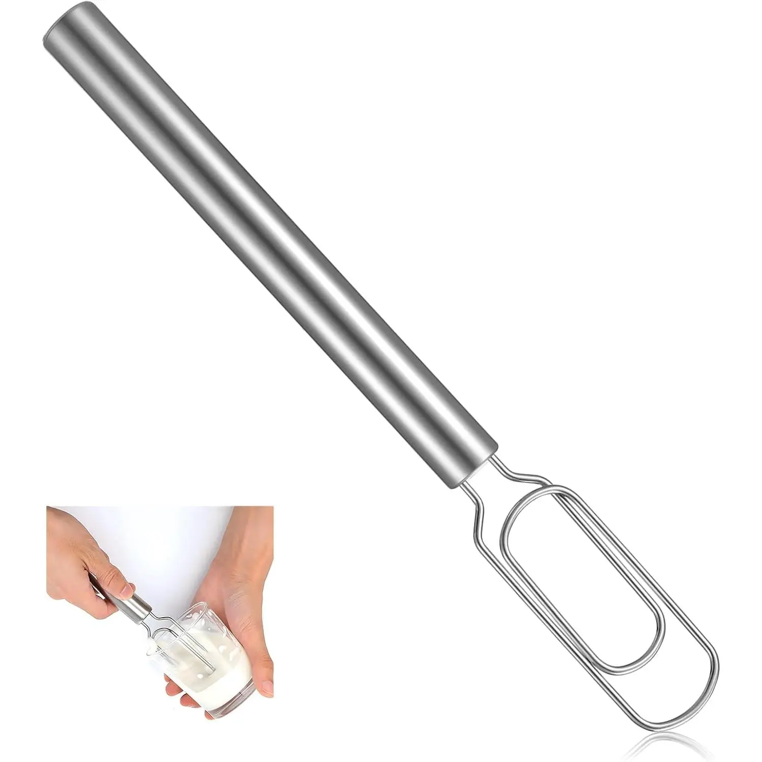 Danish Dough Whisk for Sourdough Starter, 12"Stainless Steel Sourdough Starter Spatula & Dough Mixer, Bread Whisk for Cooking, Whisking, Sourdoughs, Pizza, Dishwasher Safe