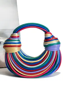 Creative Noodle Bag, Handmade Braided Rope Knot Bag, Unique Tie Pull Bread Dumpling Cloud Shoulder Crossbody Bag, Stylish and Functional