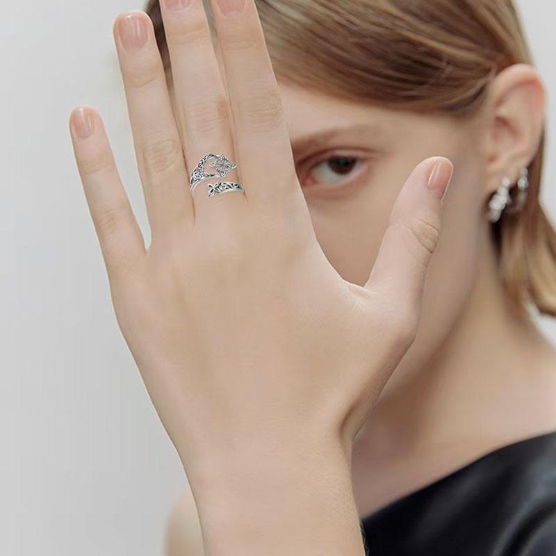925 Sterling Silver Celtic Knot Ring Witch Knot Ring Nudo de Bruja Plata 925 Original Sterling Silver Adjustable Witch Knot Rings Open Ring Hecate Ring Pagan Witchtok Protection Witchy Jewelry for Devotion for Ceremonyfor Women
