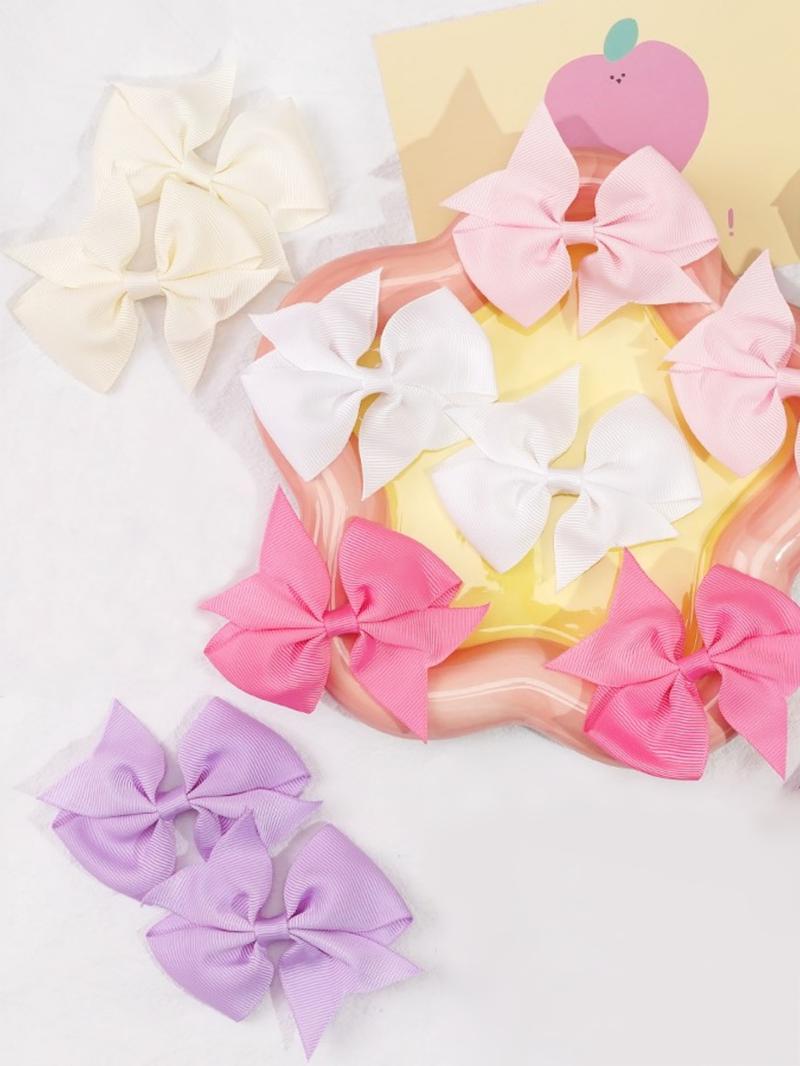 Minimalist Solid Color Bow Design Hair Clips, 30pcs/set Cute Bow Decor Hair Clips, Colorful Hair Accessories for Girls, Fashion Hair Accessories for Kids