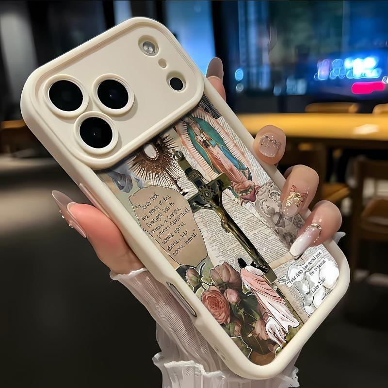 Mary ofthe Cross Soft&Flexible TPU Silicone Phone Case For iPhone 17 Pro Max AIR 16 15 14 13 12 11 Plus XSMAX Cases Durable|Shockproof|Full Camera Protection|Anti-Scratch|Anti-Fingerprint|Slim Fit|Gift For Girlfriend/Men/Women
