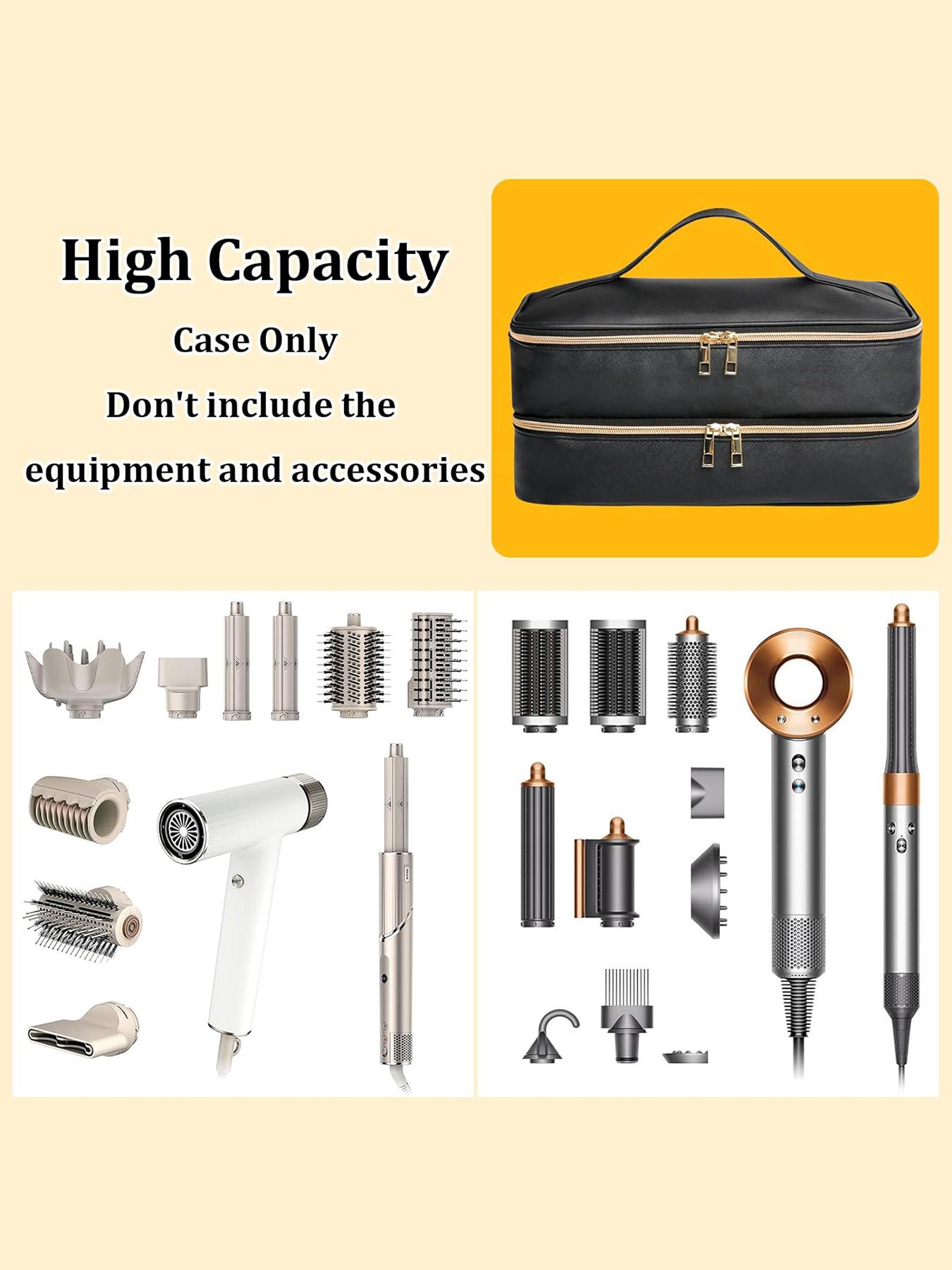 Hair Dryer Storage Bag, Portable Hair Styling Tool Organizer, Double Layer Zipper Makeup Bag, Carrying Case for Hair Dryer Shark Flexstyle FlexFusion Airwrap Brush Double-Layer Hair Accessories Tools Storage Bag, Travel Cosmetic Bag, Christmas gifts