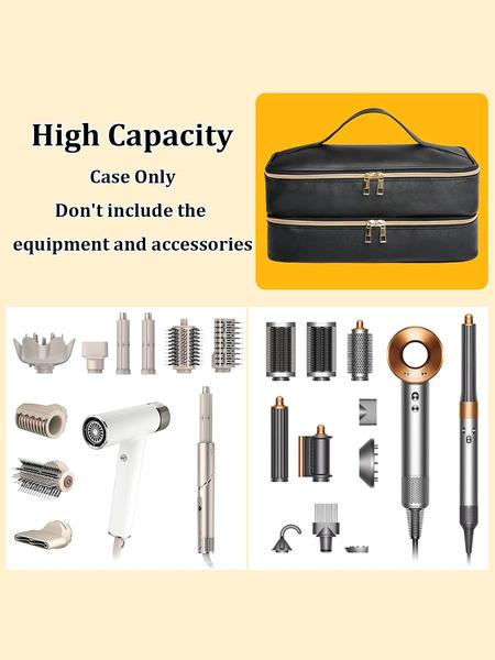 Hair Dryer Storage Bag, Portable Hair Styling Tool Organizer, Double Layer Zipper Makeup Bag, Carrying Case for Hair Dryer Shark Flexstyle FlexFusion Airwrap Brush Double-Layer Hair Accessories Tools Storage Bag, Travel Cosmetic Bag, Christmas gifts