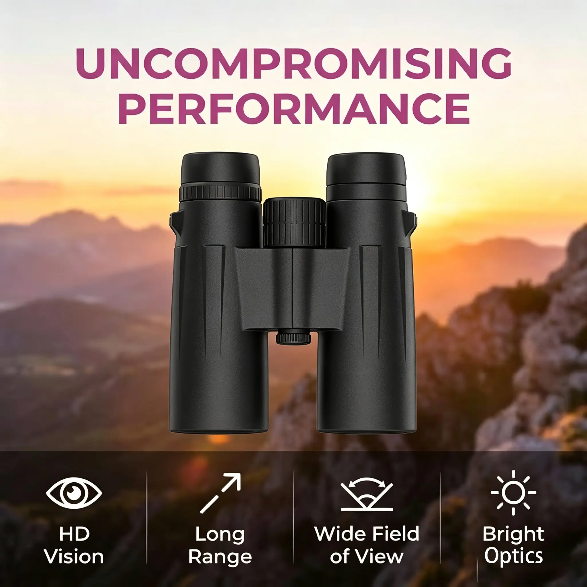 10x42 Binoculars for Adults and Kids,Professional HD Roof BAK4 Prism Lens Binoculars Compact & Portable Optics for Hunting, Bird Watching, Concerts, Sports, Binoculars for outdoor observations