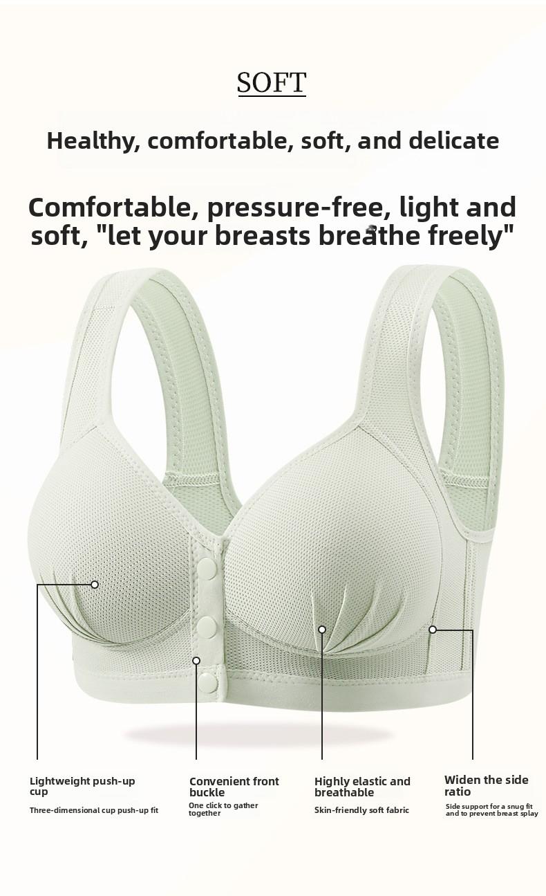 Supportive Seamless Front Closure Nursing Bra For Women Plus Size Wireless Maternity Bralette Breathable Comfort Lingerie Adjustable Hook Underwear 6/3 Pack Mother's Day Gift -RR