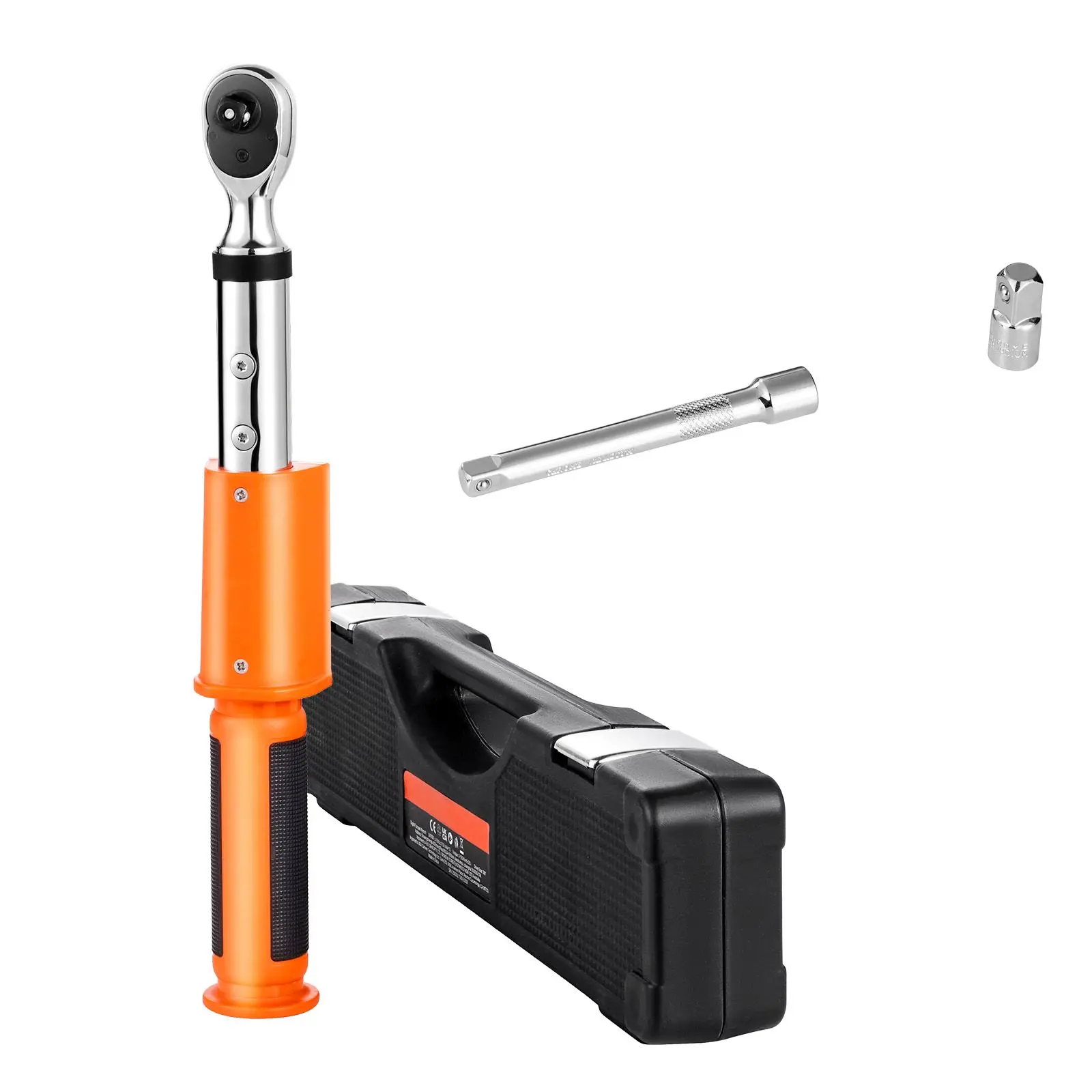 Electronic Type Digital Torque Wrench, 3/8 Inch Drive, 0-99.57 lbf-ft / 0-135 N.m, 72-Tooth, ±2% Accuracy, Preset Value, Buzzer Alert & LED Notification, for Automotive Use