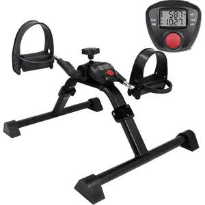 Under Desk  Pedal Exerciser Ergometer with LCD Display - Mini Pedal Exerciser for Arm &  Workout, Folding Desk Cycle for  Office, Physical  & Low  Cardio