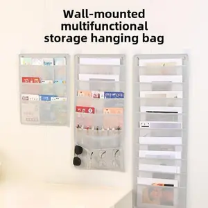 Door hanging storage bag, multi-layer wall mounted storage bag, suitable for essential items, clothes, books, and magazines in bedrooms and dormitories