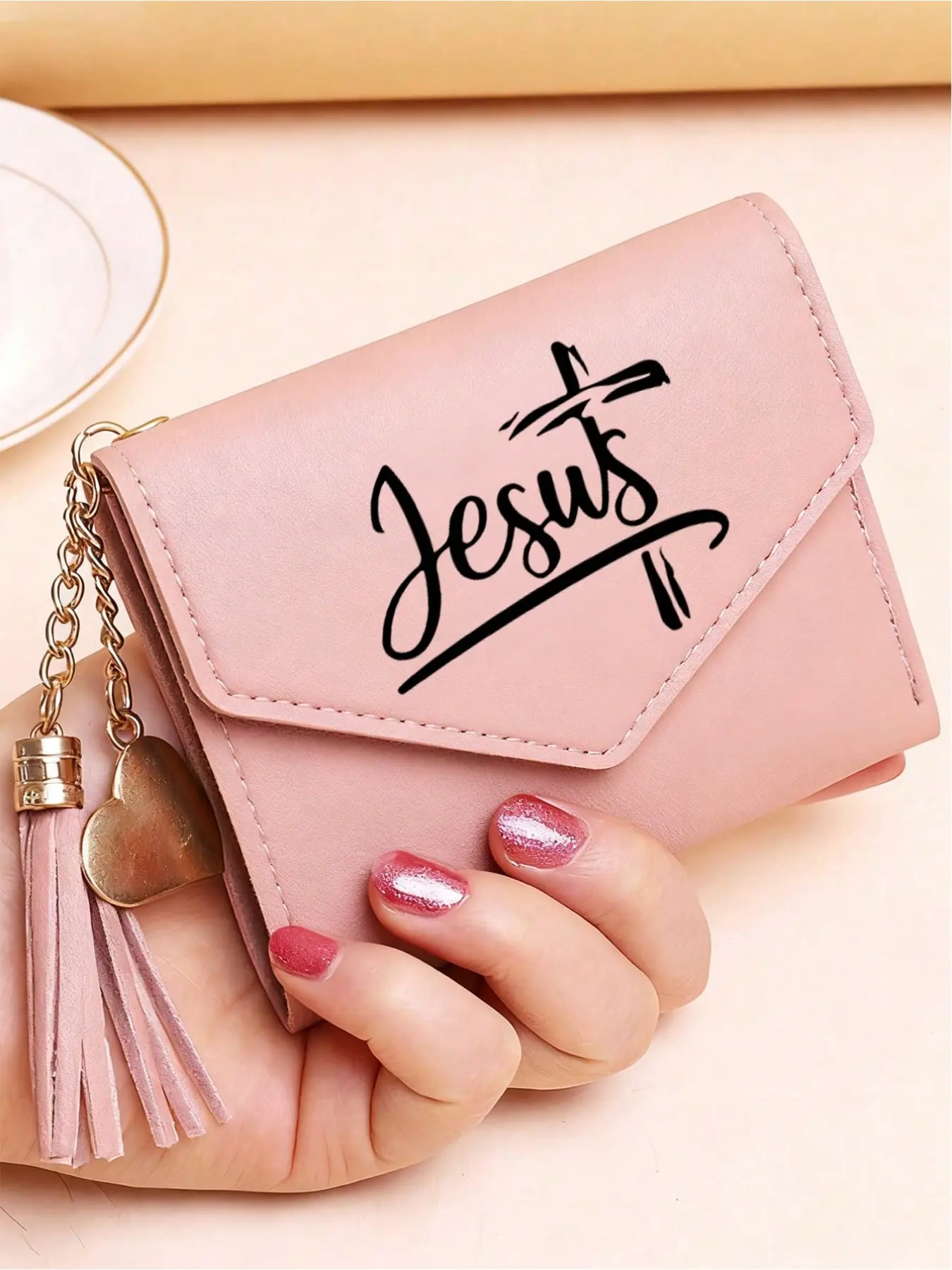 Jesus Pattern Card Holder, Multi-Functional Thick Wallet, Compact Travel ID Case, Mini Wallet for Daily Use, Perfect Gift for Holidays